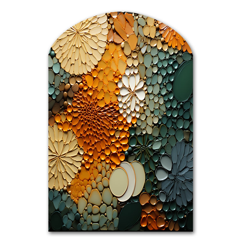 Crisdean - arche rigide, art mural en métal, reproduction de sculpture murale asymétrique en métal, H 43 po x l 33 po