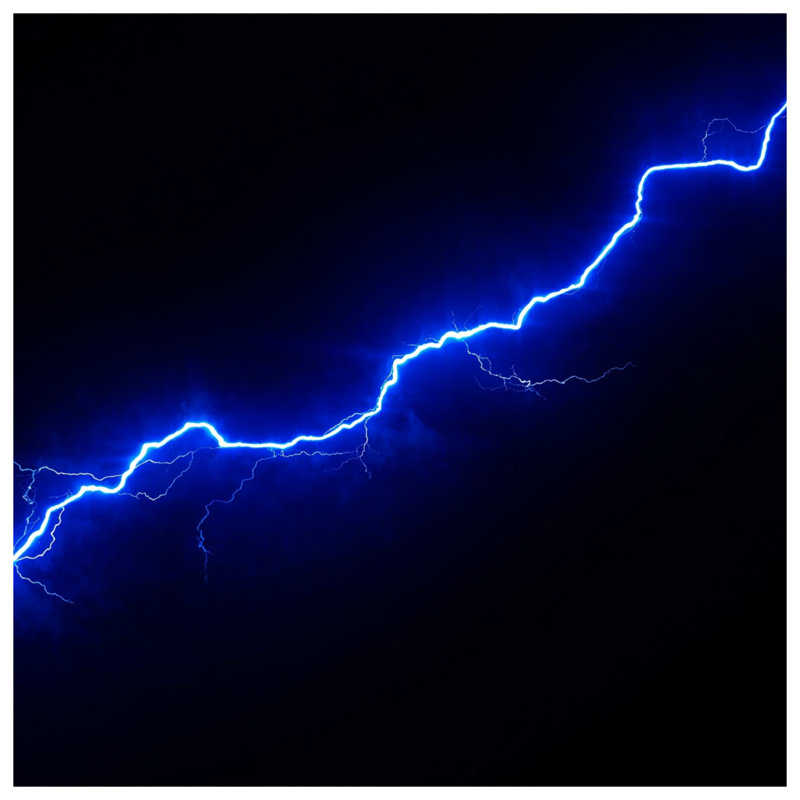 Tapis de bain Blue Lightning Bolt, 24in W x 17in L