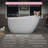 63" x 30.7" Acrylic Freestanding Bathtub, Deep Soaking Bathtub with Brushed Nickel Pop-up Drain & Integrated Overflow for Bathroom Spa, Glossy White-131364216