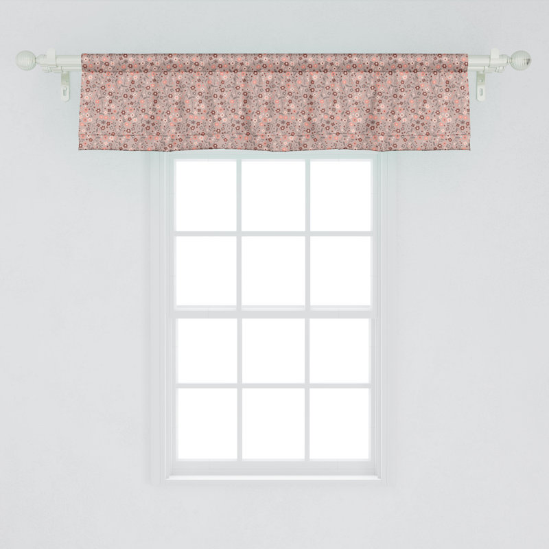 Ensemble de 2 cantonnières florales Ambesonne, L 54 po x L 12 po