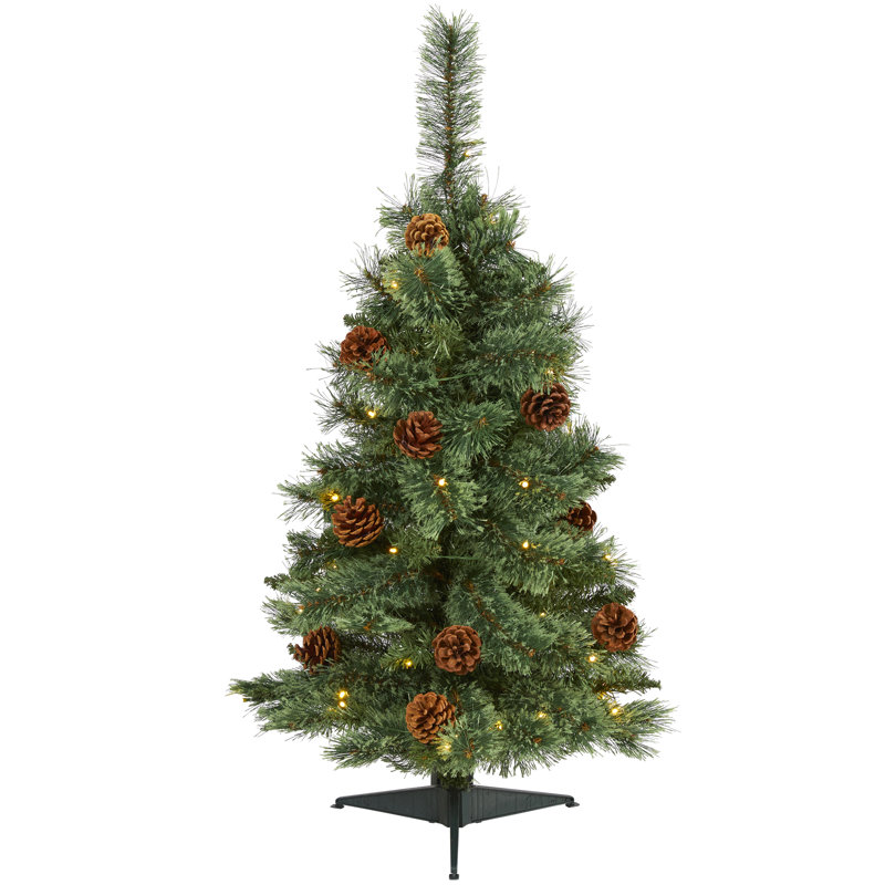 36' H Lighted Artificial Christmas Tree