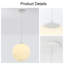 Luminaire suspendu moderne 11,8 pouces 1 lumière Global Moon Light-438289681