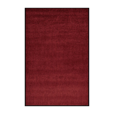 Tapis rouge uni lavable à la machine