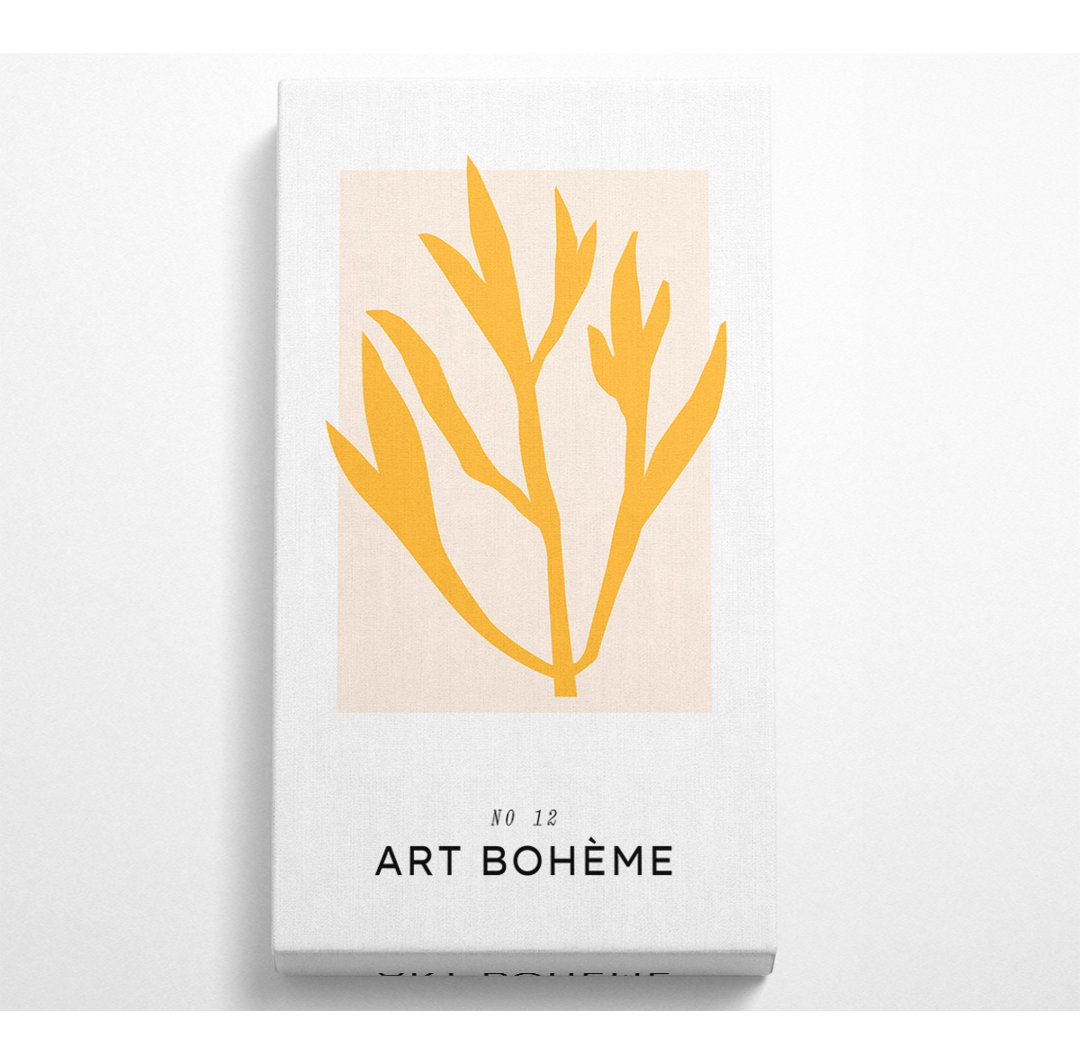 Gelbe Blume Bohemian - Kunstdrucke auf Segeltuch