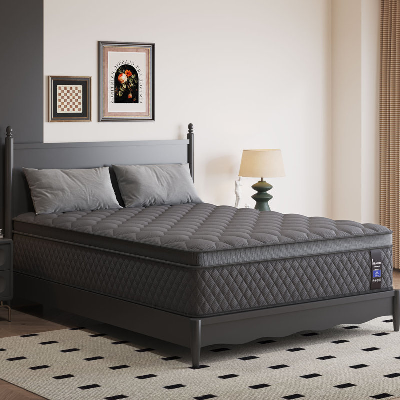 10'' Hybrid Mattress, Medium-Firm Support, Pocket Spring & Memory Foam, Mattress in a Box, Motion Isolation, Breathable & Fiberglass-Free