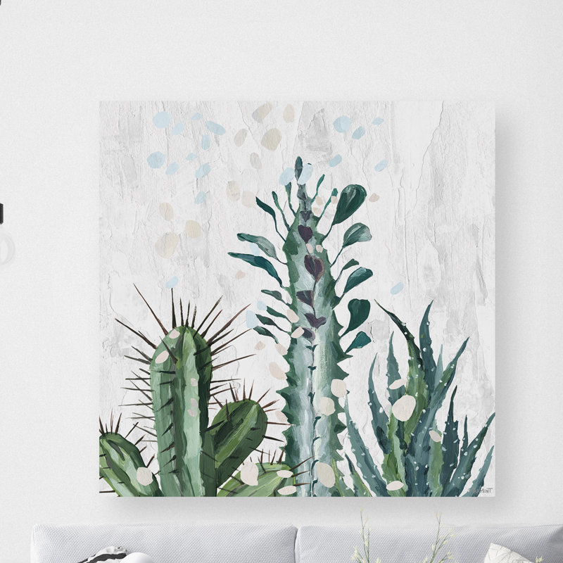 " Cactus Grove " Painting Print, 40'' H x 40'' W x 1.5" D