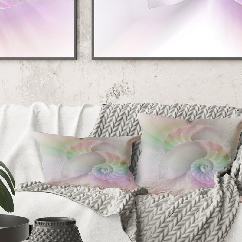 Coussin Rainbow Shell Spiral, 16 po x 16 po