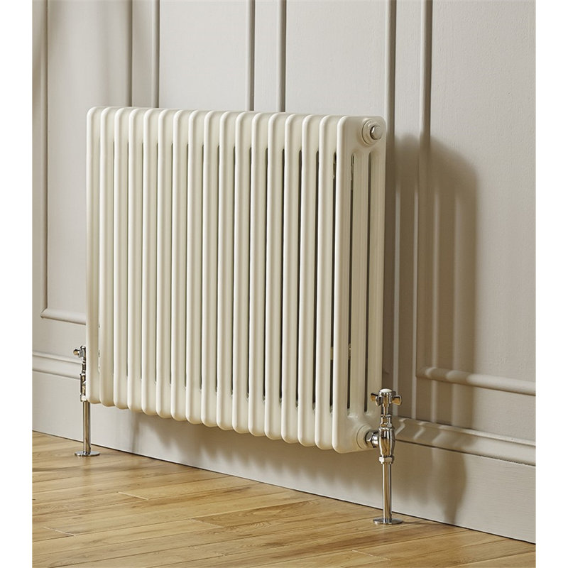 Laser Klassic Vertical Designer Radiator, White, 4, 750mm (H) x 830mm (W) x 148mm (D)