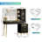47.24" Makeup Vanity with 29.53" Lighted Mirror, 5 Drawers & Charging Station & 3 Light Modes-1537098256