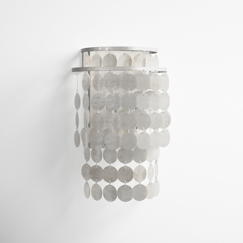 Concord Flush Mounted Sconce, Antique Silver