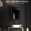 Armoire de rangement pour salle de bain avec miroir, noir - Augmentez vos options Armoire à pharmacie avec rangement, noir. Maximiser l'organisation de l'utilisation de l'espace. Matériaux en acier inoxydable et aluminium. Peut accueillir