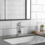 Robinet de lavabo carré pour salle de bain avec poignée simple et bonde escamotable-120219037