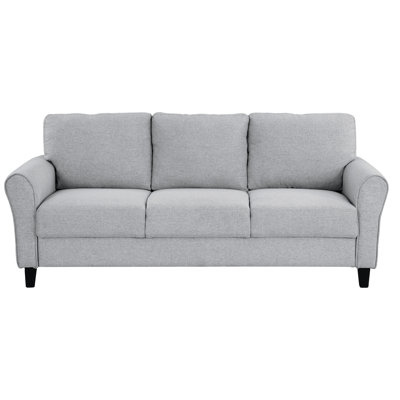 Dark Gray Textured Fabric With Pocket Coils And Exposed Base Upholstery Plywood Frame