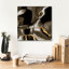  «Golden Shimmer 3» par Alonzo Saunders, art mural sur toile, 18 po x 18 po