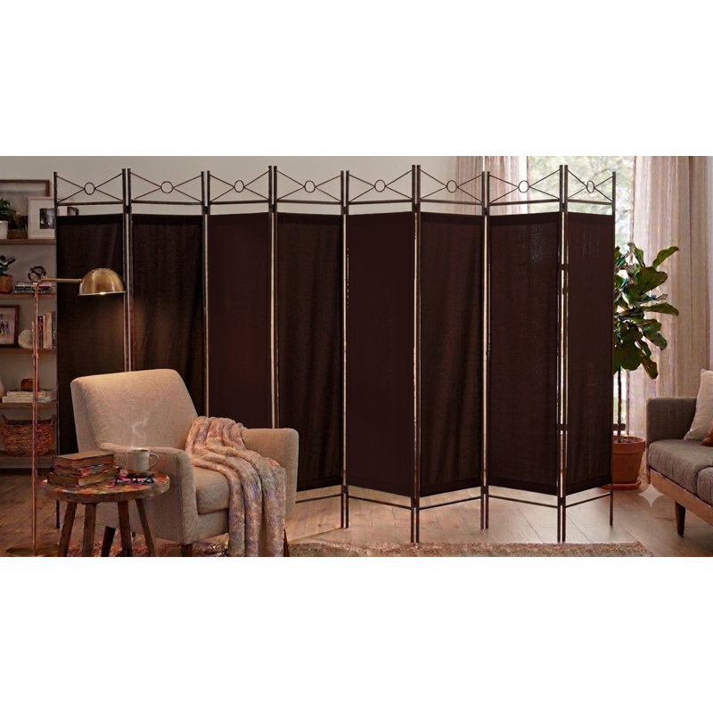 Cloison pliante Rhiann, 8, Brun