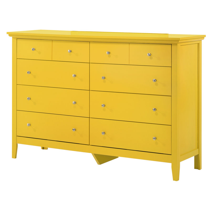 Commode de rangement jaune Cheerful pour espaces modernes, Jaune