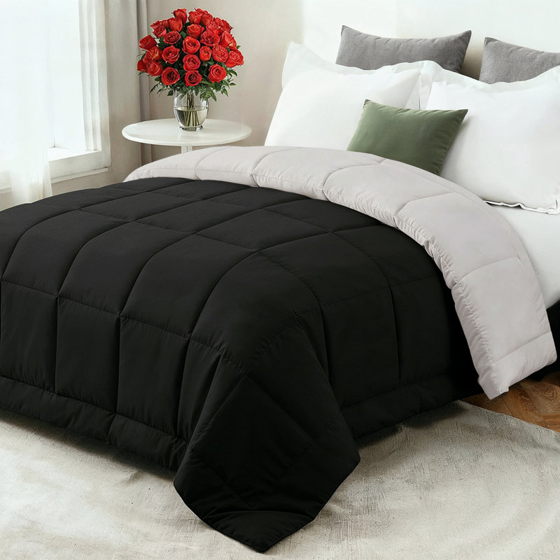 Goose Down Alternative Comforter – All Season, Warm & Lightweight, Ultra Soft Fluffy Duvet Insert (Twin/Queen/King/Cal King)