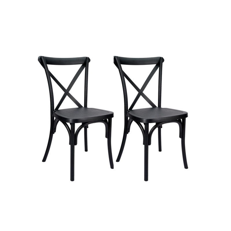 Crossback Chair ToughResin By Chivari, Black