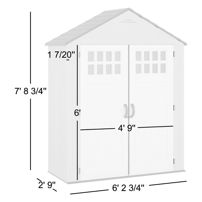 Everett Outdoor 6 ft. W x 3 ft. D Plastic Storage Shed