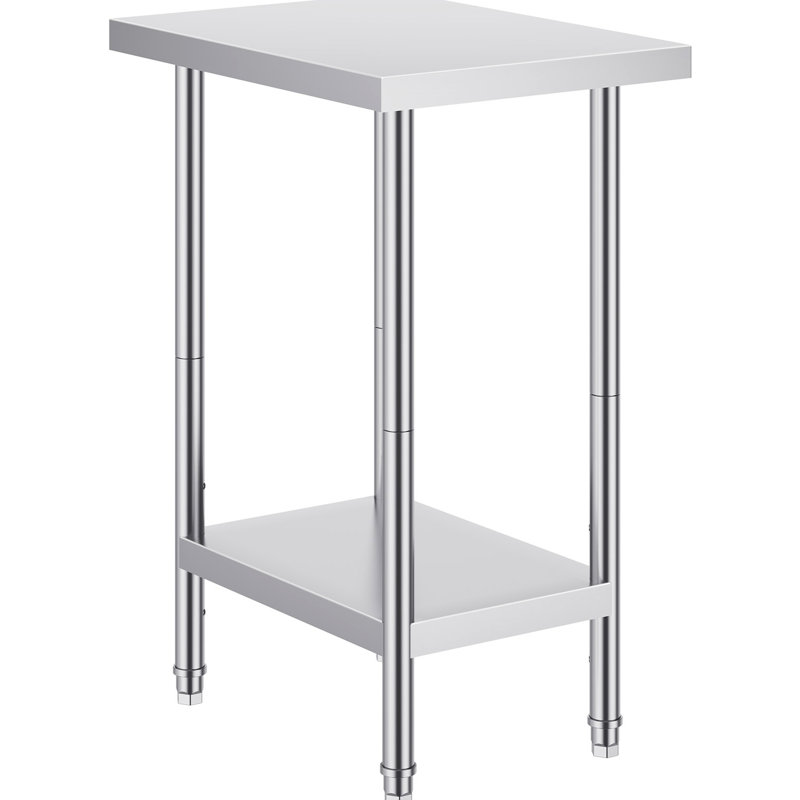 Table de travail à 3 niveaux à hauteur réglable en acier inoxydable 24 x 18 34 po