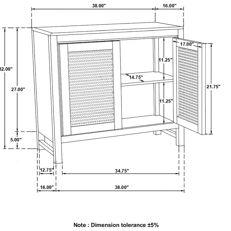 Armoire de rangement 2 portes Natural
