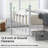 Kempst 3 Piece Bedroom Set, Twin Size White Metal Bed Frame with Nightstands Set of 2, Farmhouse Spindle Platform Bed and White Bedside Table with Drawer & Shelf Storage, Small Room Bedroom Furniture Set of 3, No Box Spring Needed-447273436