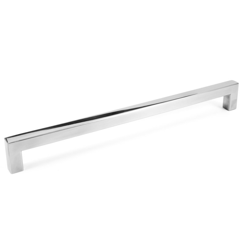 Poignée barre carrée 10 po, Chrome poli