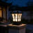Outdoor Pier Mount Light,Waterproof Solar Powered Integrated , Use Witn Remote Switch