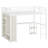 Metal Loft Bed Frame With Built-In Wardrobe, Desk And Storage Shelves-1181963420