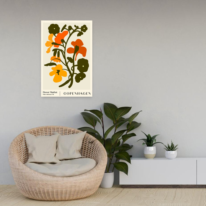 Art contemporain Art floral contemporain, H 24 po x l 16 po