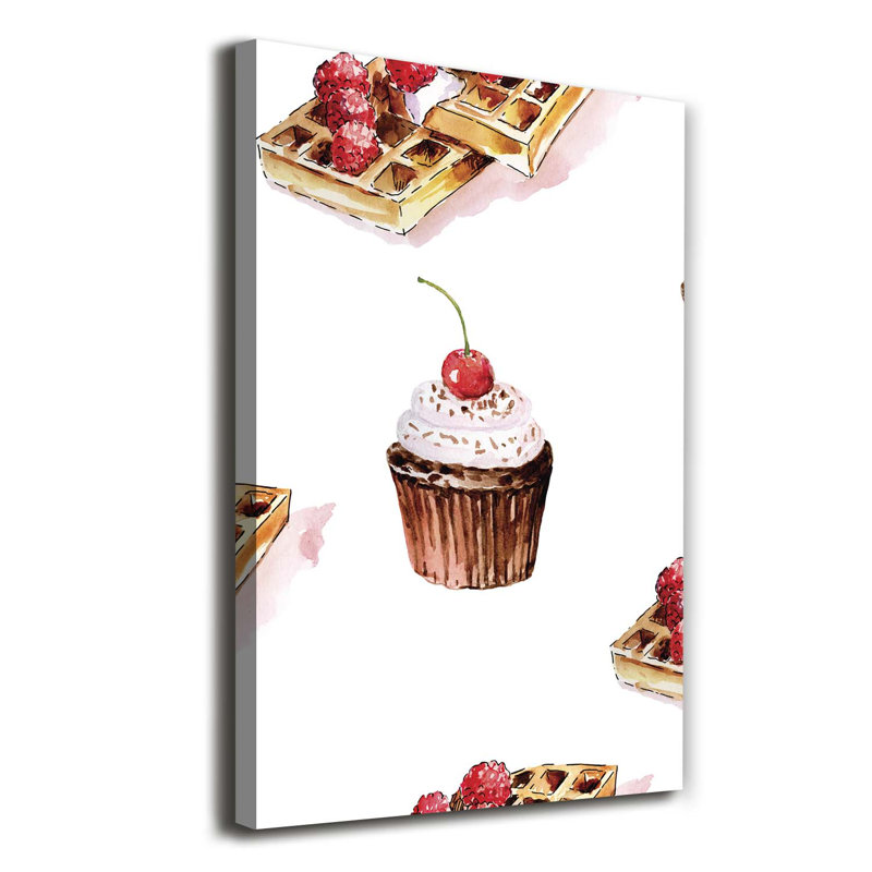 Muffins And Waffles - Wrapped Canvas Print