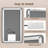 UL Certified Modern Backlit LED Rounded Rectangle Bathroom Mirror,Tempered Glass Anti-Fog 3 Color Dimmable with Memory Function-864143970