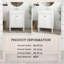 Meuble-lavabo en panneau de fibres à densité moyenne avec lavabo supérieur, armoire de rangement moderne à 2 niveaux, meuble-lavabo simple, grandes tablettes de rangement