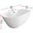 67 Inch Bathtub in Glossy White with Trim-105506259