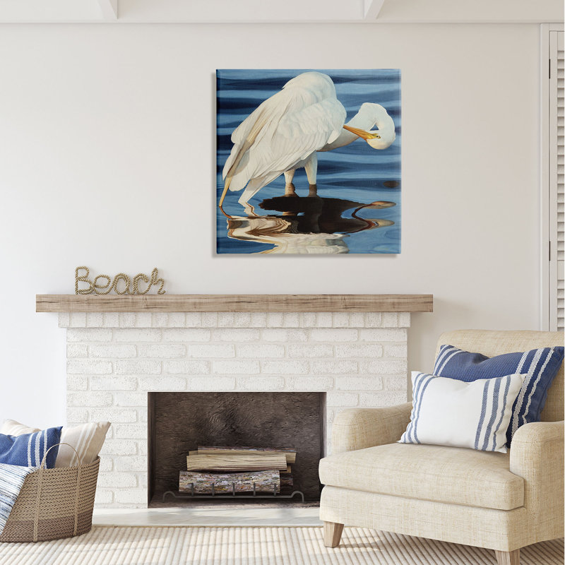 «Highland Dunes Crane Bird», art giclée par David Kiehm, H 30 po x l 30 po x P 1,5 po