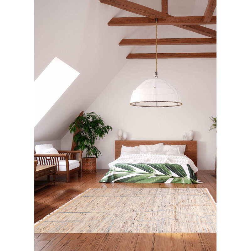 Tapis bleu et gris Pak Finest Marrakech 9 pi 1 po x 9 pi 10 po