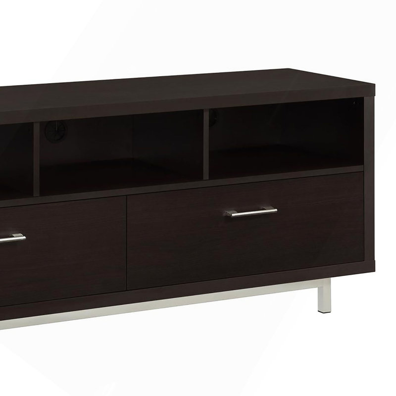 Meuble télé avec rangement 60 po Cappuccino, Cappuccino