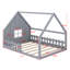 Lit maison avec fenêtre et clôture, DEL-2055733542