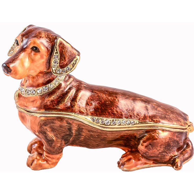 898pcs/box Home Decor Dachshund Figurine Set For Dog Lovers