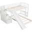 Lit simple au-dessus de lits superposés avec tiroirs et conceptions d'escalade polyvalentes