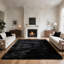 Tapis noir doux à poils longs-6424319-21265673