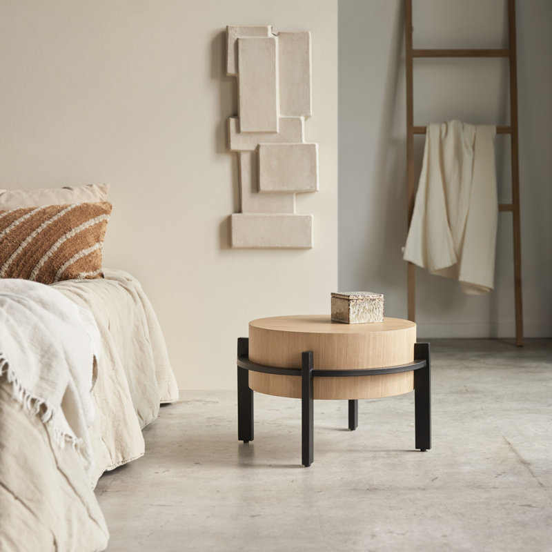 Ava 53cm W Solid Wood Bedside Table