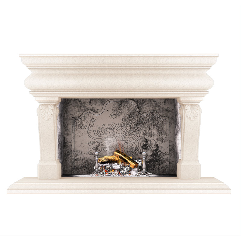 Great Adana Fireplace Surround, Acid Wash Beige