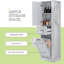 Grande armoire de rangement autoportante avec compartiment inclinable et tablettes réglables-928836102