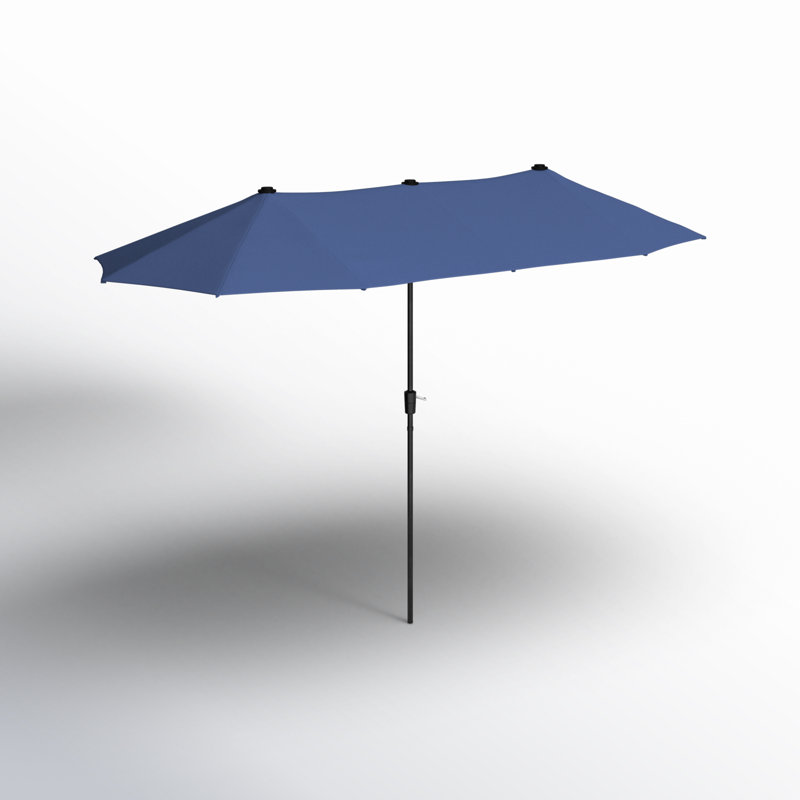 Aletse 13' x 6.5' Rectangular Market Umbrella, Marine