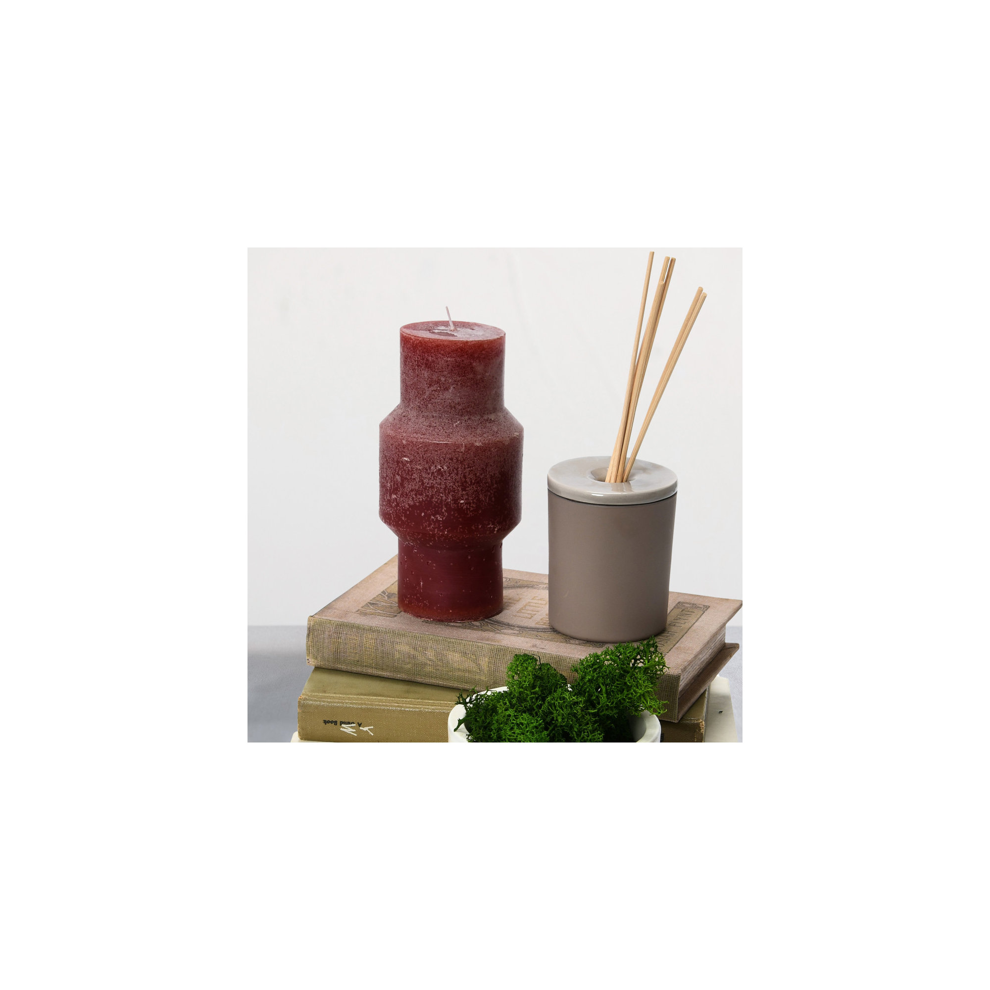 Unscented Totem Pillar Candle, Light Purple