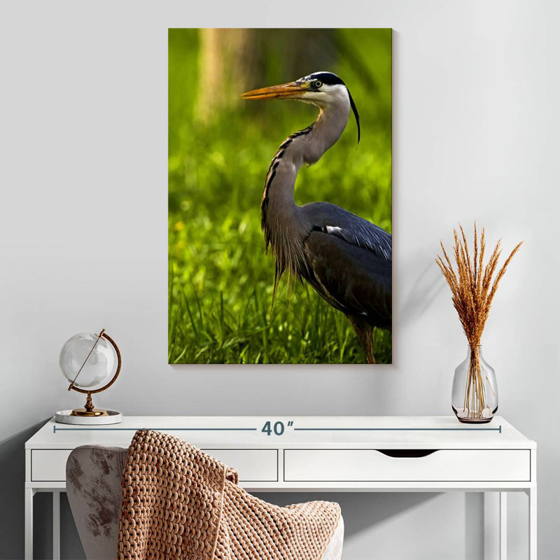 Brampt Grassland Grey Heron, 30" H x 20" W