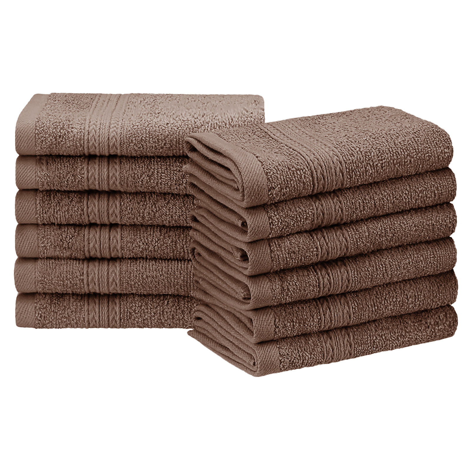 Simba Eco-Friendly Sustainable Cotton Washcloth Towel, Coffee
