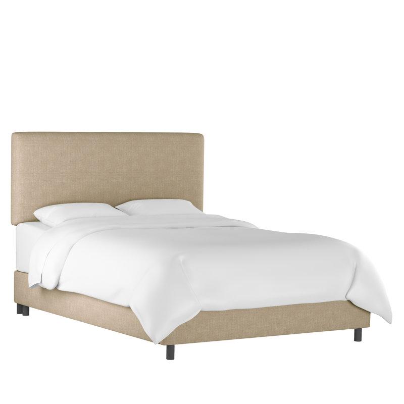 Lit tapissier standard Surant, Lin naturel texturé Zuma, Très grand
