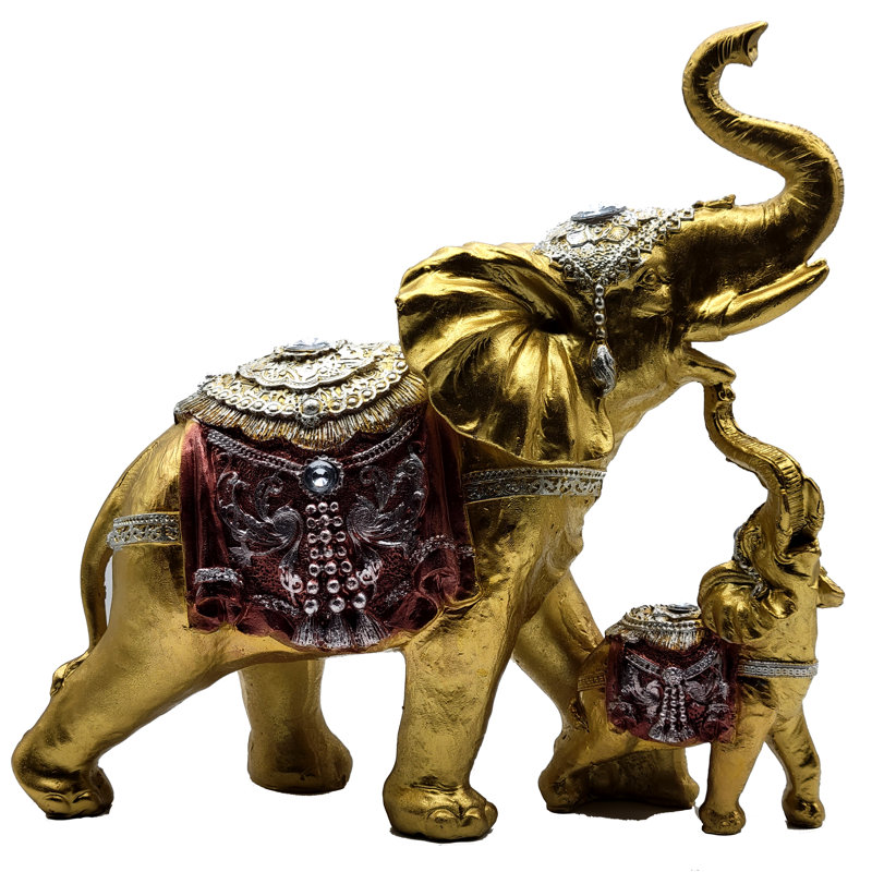 Statue maman et bébé éléphant